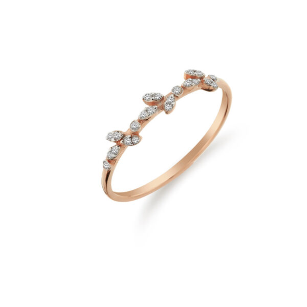 0.10 CT Pırlanta Dal Yüzük