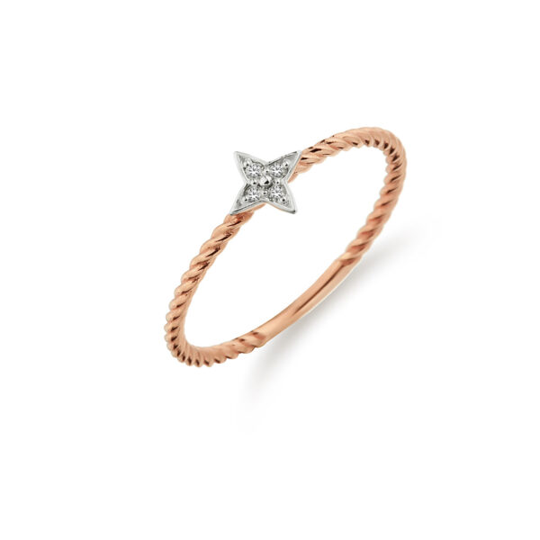 0.04 CT Pırlanta Yıldız Yüzük