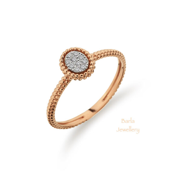 0.12 CT Pırlanta Oval Yüzük