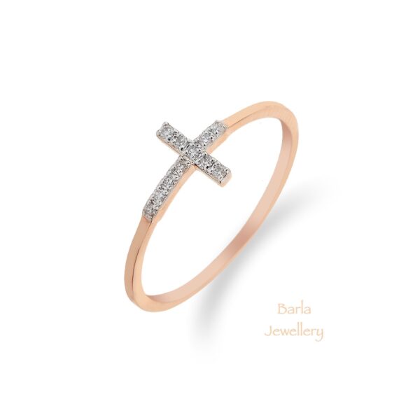 0.06 CT Pırlanta Haç Yüzük