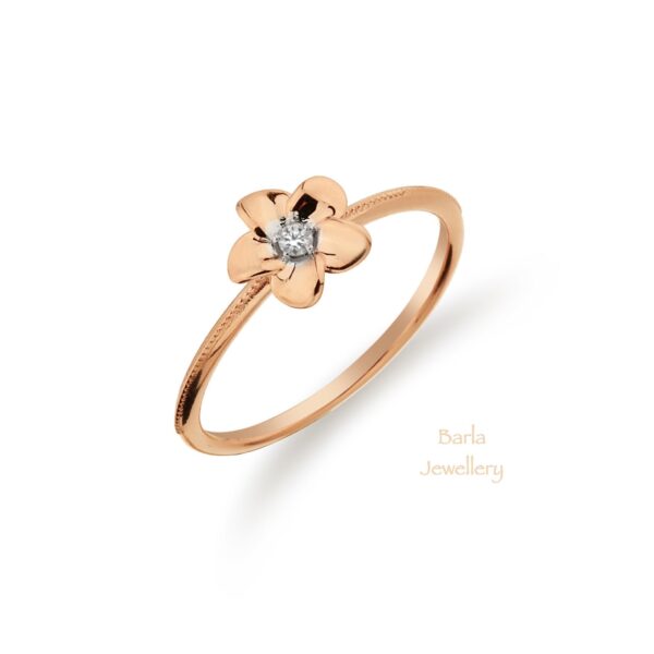 0.03 CT Pırlanta Gül Yüzük